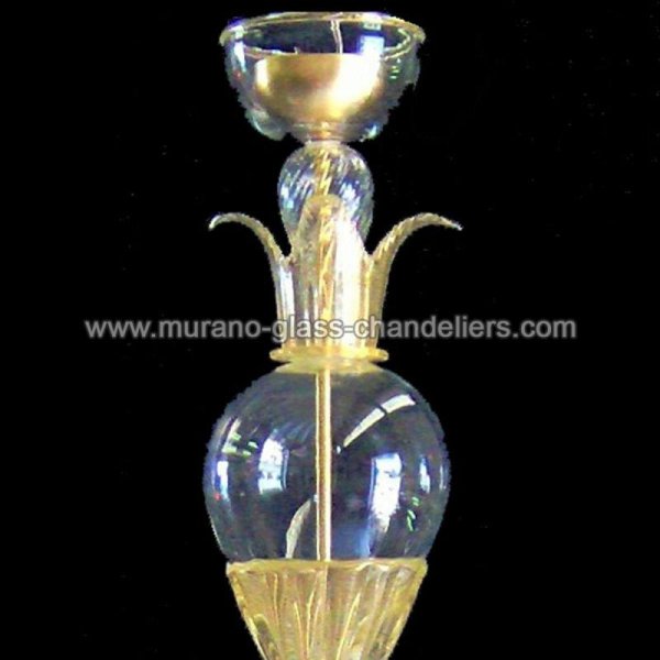 【MURANO GLASS CHANDELIERS】イタリア・ヴェネチアンガラスシャンデリア6灯「GLORIA」（W800×H800mm）