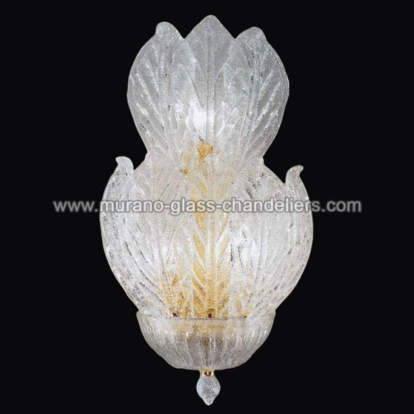 【MURANO GLASS CHANDELIERS】イタリア・ヴェネチアンガラスウォールライト5灯「CANDANCE」（W400×H640mm）