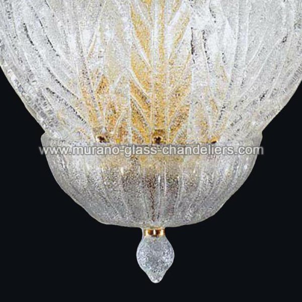 【MURANO GLASS CHANDELIERS】イタリア・ヴェネチアンガラスウォールライト5灯「CANDANCE」（W400×H640mm）