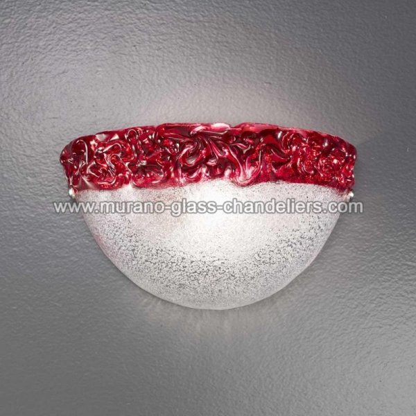 【MURANO GLASS CHANDELIERS】イタリア・ヴェネチアンガラスウォールライト1灯「PHARA」（W260×D130×H130mm）