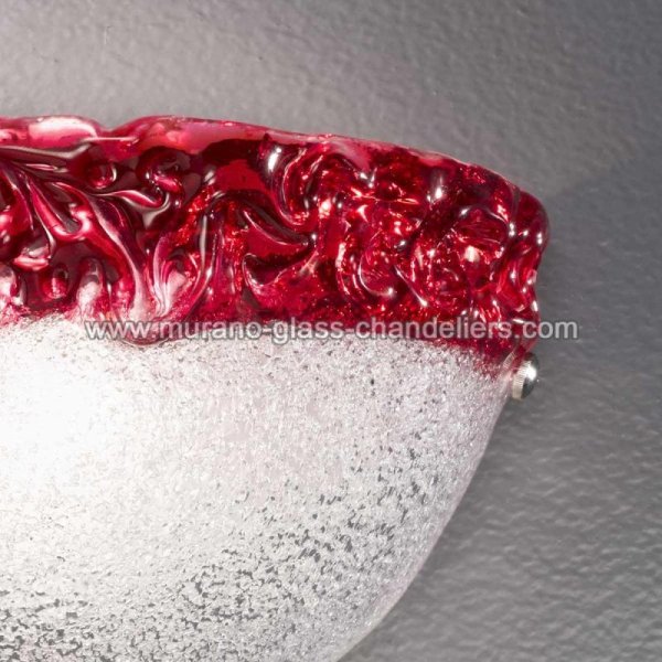 【MURANO GLASS CHANDELIERS】イタリア・ヴェネチアンガラスウォールライト1灯「PHARA」（W260×D130×H130mm）