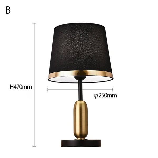 【リーズナブル】デザイン照明　モダンテーブルライト　ブラック・ホワイト（φ250×H470mm）