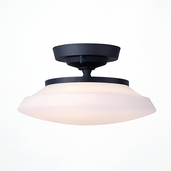 グラフ LED リモートシーリングライト「Graph LED-remote ceiling light」ブラック／ホワイト（φ470×H261mm）【業販対象外】