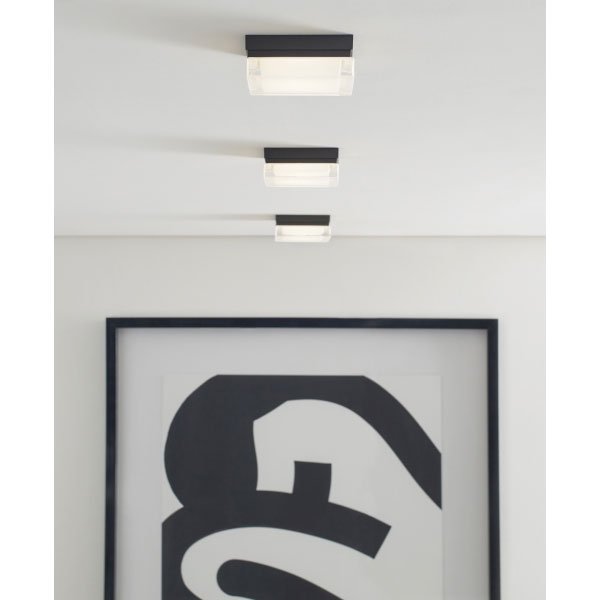 【TECH LIGHTING】アメリカ・スクエア型シーリングライト「BOXIE」S・1灯Antique Bronze（W130×L130×H56mm）