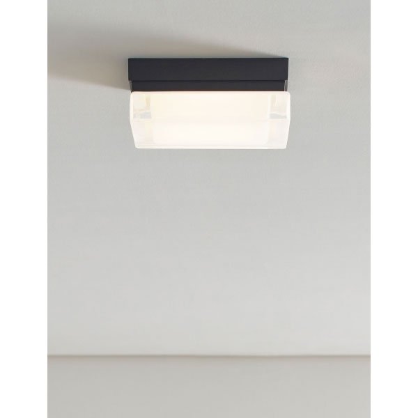 【TECH LIGHTING】アメリカ・スクエア型シーリングライト「BOXIE」S・1灯Antique Bronze（W130×L130×H56mm）