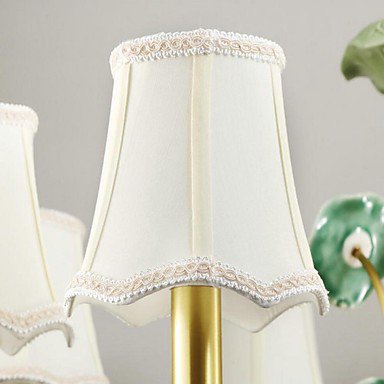 QINGMING®】キャンドルスタイル シャンデリア 陶器製 6灯（W690×D690