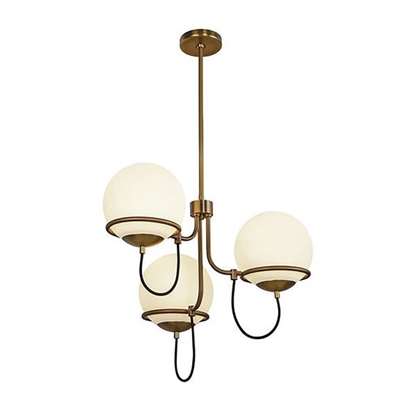 【Alora】アメリカ・Alba デザイン照明 ペンダントライト3灯 ゴールド(Φ581×H458mm)