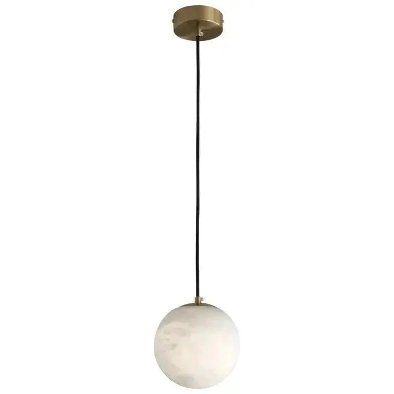 【FABTIKO】アメリカ・デザイン照明 ペンダントライト「Alabaster Ball Sphere 10 inch」・ブラス（W254mm×H254mm）