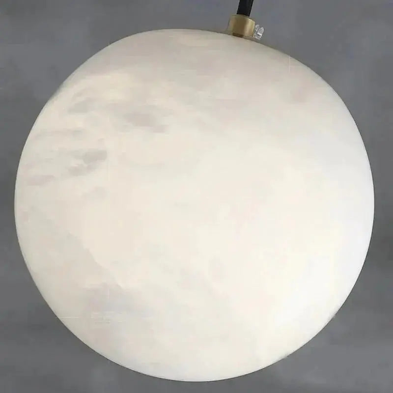 【FABTIKO】アメリカ・デザイン照明 ペンダントライト「Alabaster Ball Sphere 10 inch」・ブラス（W254mm×H254mm）