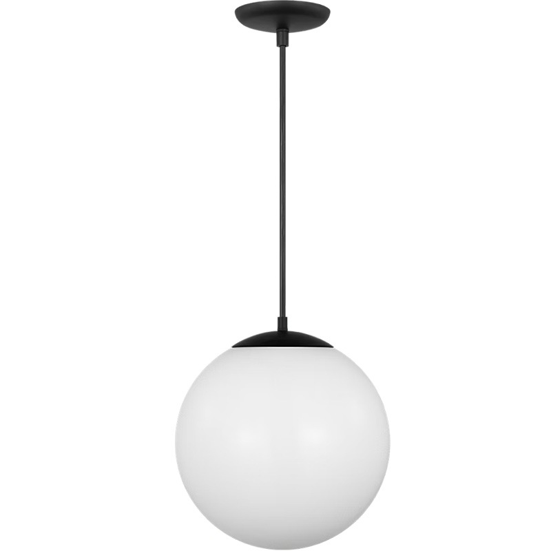 【Visual Comfort】アメリカ・デザイン照明 ペンダントライト「Leo Hanging Globe Extra Large」1灯・ミッドナイトブラック（W355×H374mm）