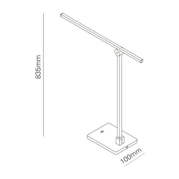 【MARETTI】オランダ・LEDテーブルランプ「ACCIA」  BLACK（W100×H835mm）