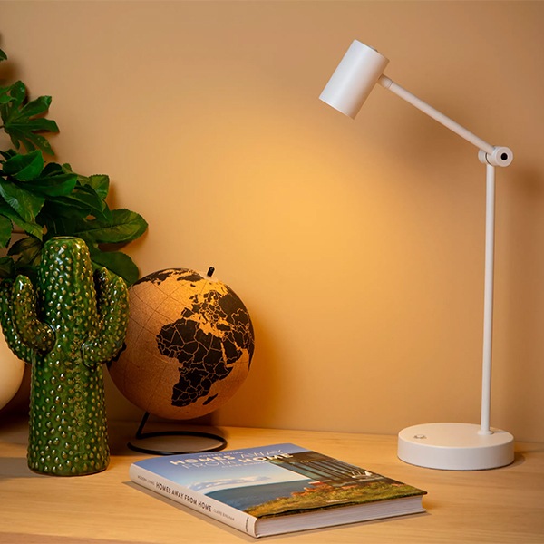 【LUCIDE】ベルギー デザイン照明 充電式テーブルライト「TIPIK」White（W289×H525mm）