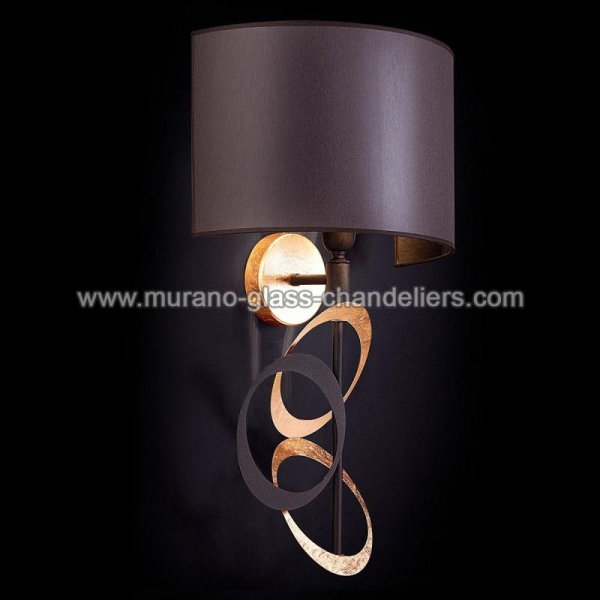 【MURANO GLASS CHANDELIERS】イタリア・ヴェネチアンガラスウォールライト1灯「CANUTI」（W400×D250×H590mm）