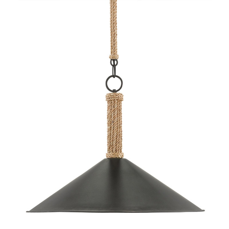 【CURREY】アメリカ・ペンダントライト 1灯「Ocracoke」ブラック(φ508×H393mm)