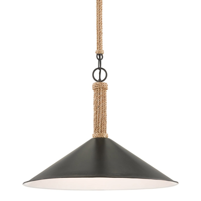 【CURREY】アメリカ・ペンダントライト 1灯「Ocracoke」ブラック(φ508×H393mm)