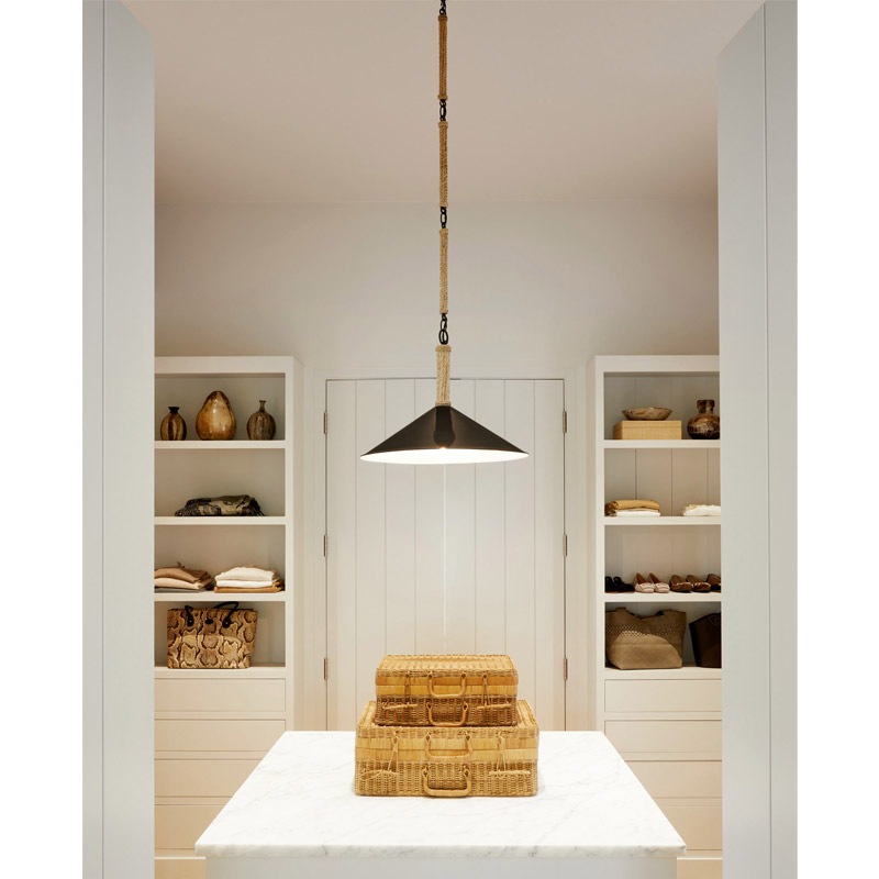 【CURREY】アメリカ・ペンダントライト 1灯「Ocracoke」ブラック(φ508×H393mm)