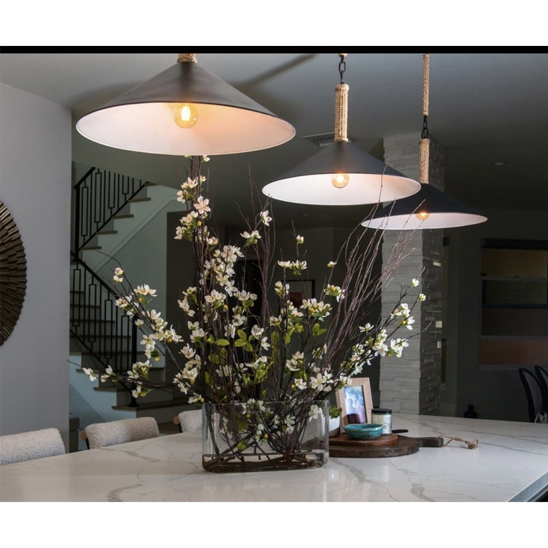 【CURREY】アメリカ・ペンダントライト 1灯「Ocracoke」ブラック(φ508×H393mm)