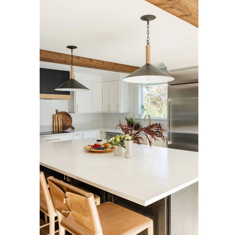 【CURREY】アメリカ・ペンダントライト 1灯「Ocracoke」ブラック(φ508×H393mm)