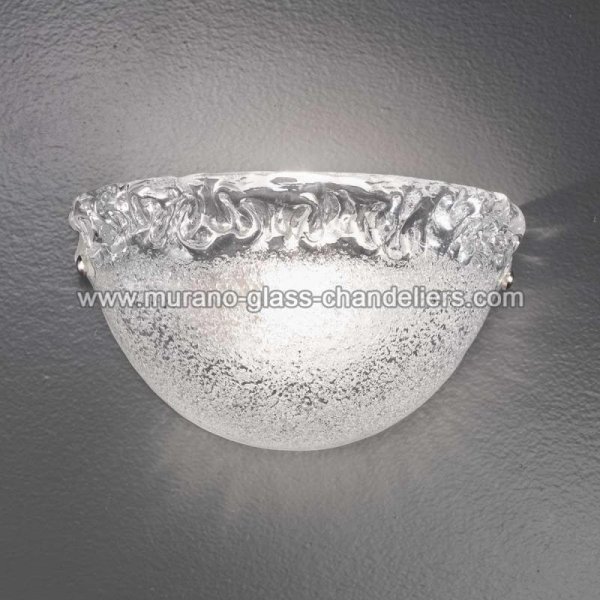 【MURANO GLASS CHANDELIERS】イタリア・ヴェネチアンガラスウォールライト1灯「PHARA」（W260×D130×H130mm）