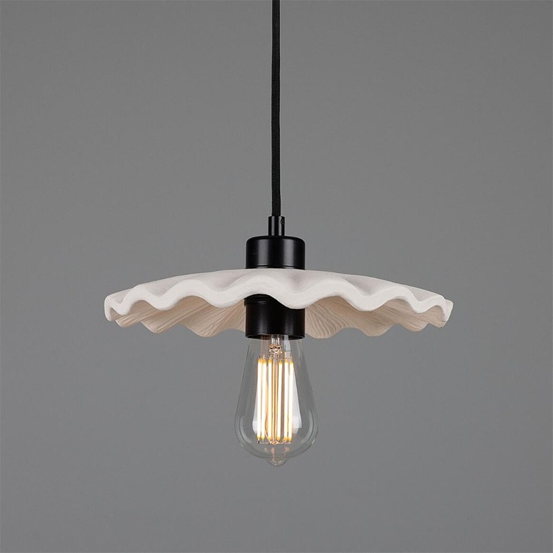 【Mullan】アイルランド「Kapok-Organic Ceramic」ペンダントライト 1灯 マットホワイト（D270×H95mm）