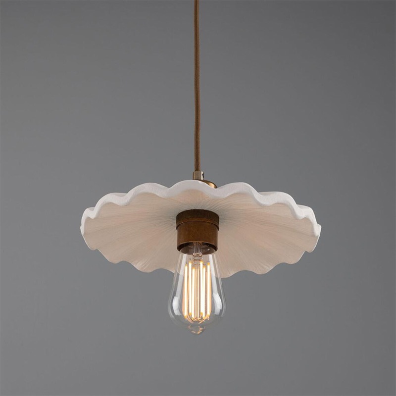 【Mullan】アイルランド「Kapok-Organic Ceramic」ペンダントライト 1灯 マットホワイト（D270×H95mm）