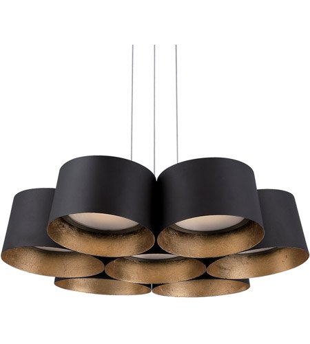 【Modern Forms】アメリカ・デザイン照明「Marimba」　LED  ブラック（Φ460×H100mm）