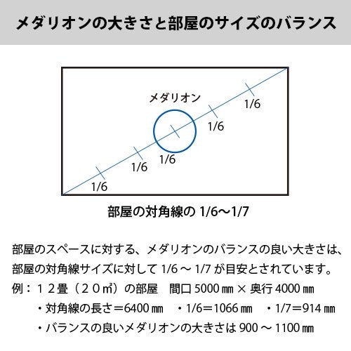 シャンデリアをよりエレガントに★エレガンスシーリングメダリオン(Φ457mm)