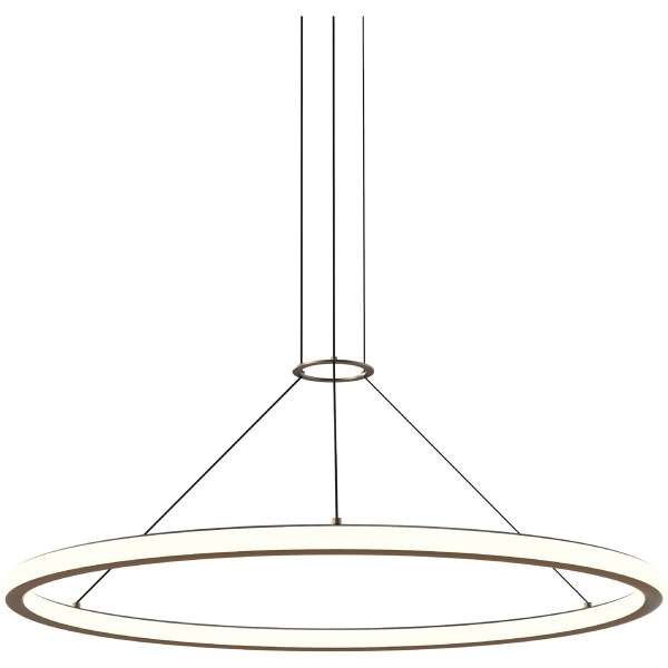 【Sonneman】アメリカ・デザイン照明 ペンダントライト「Luna LED 37.5 inch」2灯・ブラス(W953×H38mm)