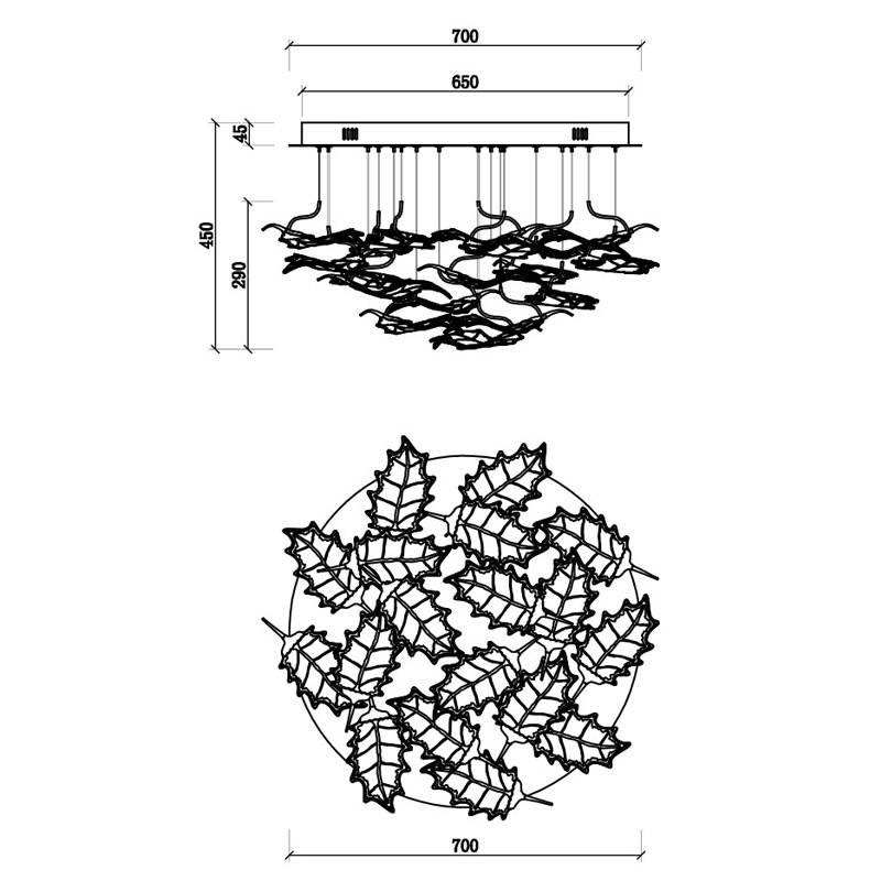 【MARETTI】オランダ・シーリングライト(φ700×H290mm)