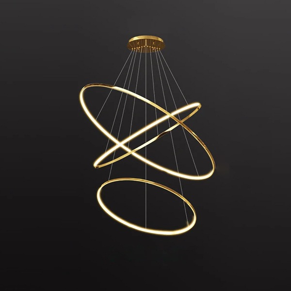 フープ照明　シーリングペンダントライト　ゴールド　3～8ring（φ200～1200mm）