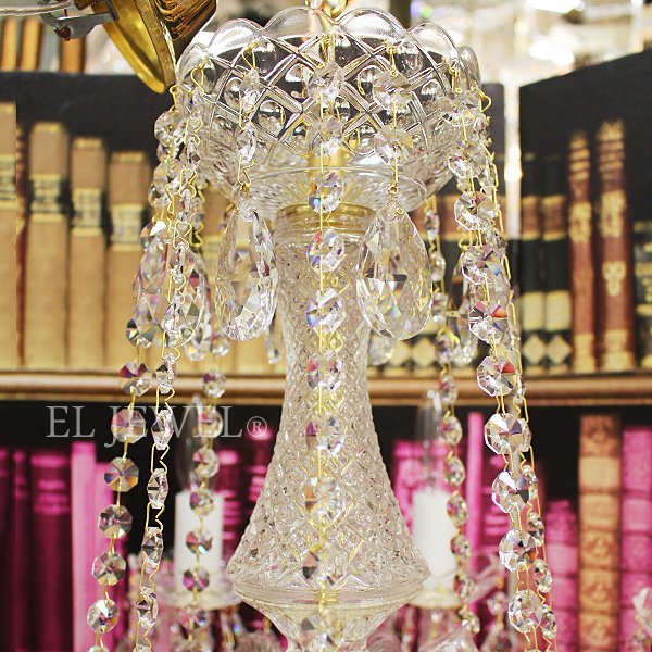 ART GLASS】クリスタルシャンデリア「JESSICA」8灯(W590×H570mm