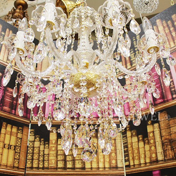 【ART GLASS】クリスタルシャンデリア「JESSICA」8灯(W590×H570mm)**