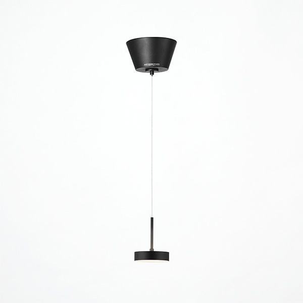 コアLEDペンダントライト「Core LED-pendant light」1灯・ブラック／ホワイト（φ100×H125mm）