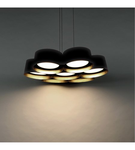 【Modern Forms】アメリカ・デザイン照明「Marimba」　LED  ブラック（Φ610×H130mm）
