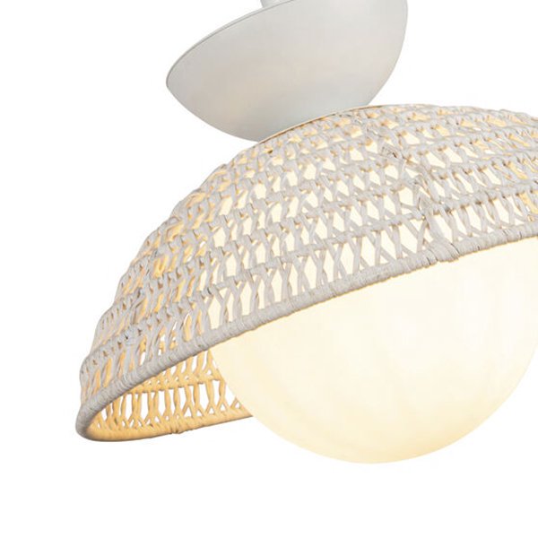 【Alora】アメリカ・Perth デザイン照明 ペンダントライト 1灯 ホワイト(Φ375×H458mm)