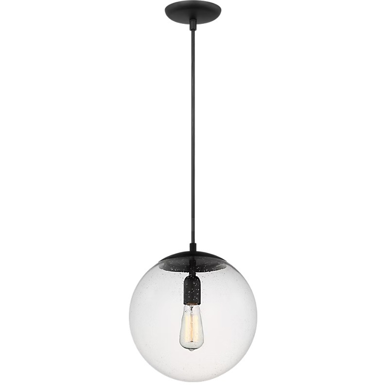 【Visual Comfort】アメリカ・デザイン照明 ペンダントライト「Leo Hanging Globe Large」1灯・ミッドナイトブラック(W305×H318mm)
