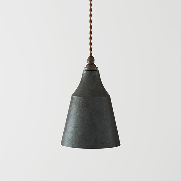 【FUTAGAMI】「ペンダントランプ 丸灯ろう」1灯・黒ムラ（φ140×H210mm）