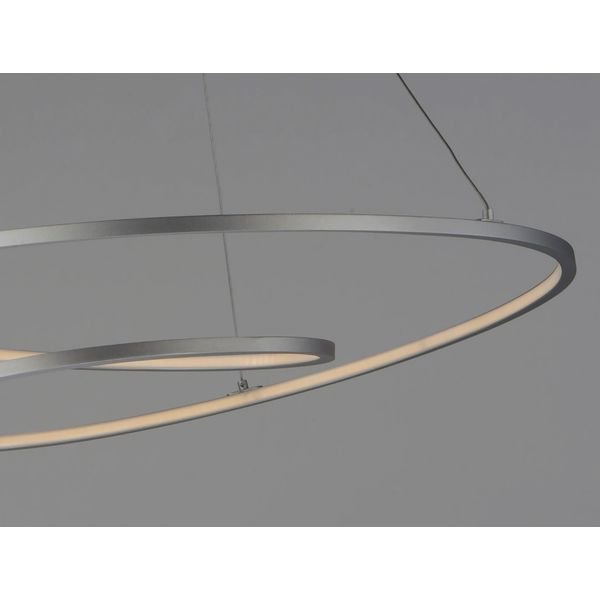 【ET2】アメリカ・フープ型ペンダントライト「CYCLE」1灯 シルバー（W800×L800×H50-3150mm）