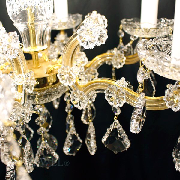【ART GLASS】クリスタルシャンデリア「MARIA TEREZIA」6灯（W580×H430mm）