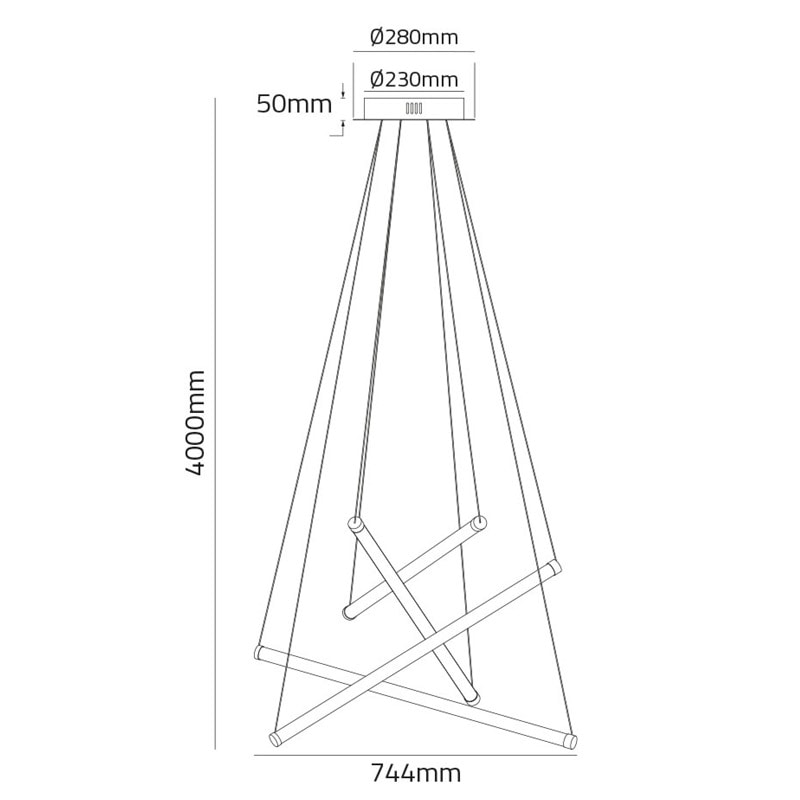 【MARETTI】オランダ・ペンダントライト「GIULIO」(D800×H1800mm)