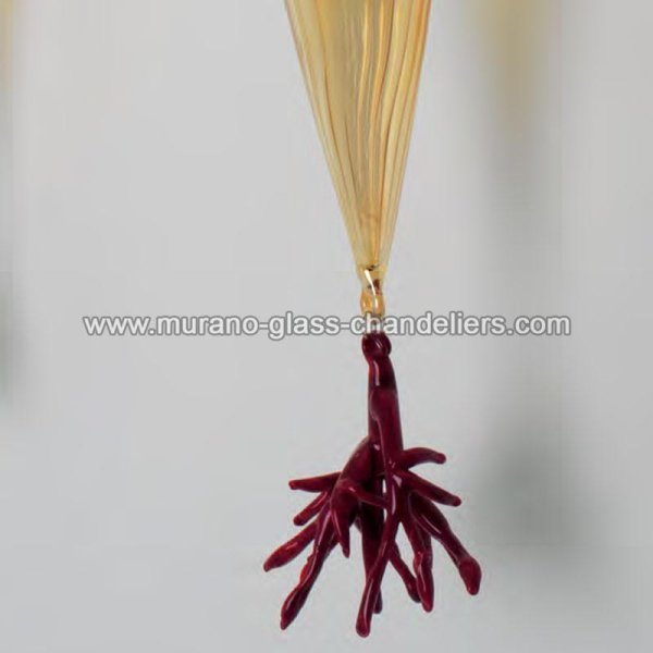 【MURANO GLASS CHANDELIERS】イタリア・ヴェネチアンガラスウォールライト1灯「PICCA」（W180×H700mm）