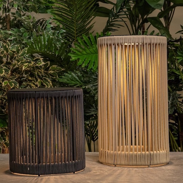 【LUCIDE】ベルギー インドア/アウトドア充電式フロアライト「PINGI」Natural(φ335×H615mm)