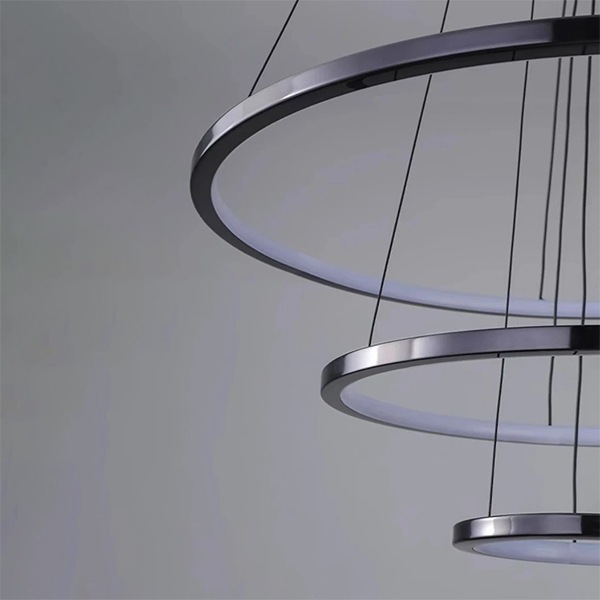 フープ照明　シーリングペンダントライト　ブラック　3～8ring（φ200～1200mm）