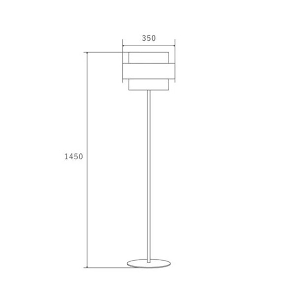 【HERMOSA】リーデン フロアランプ 1灯「RIEDEN FLOOR LAMP」（φ350×H1450mm）