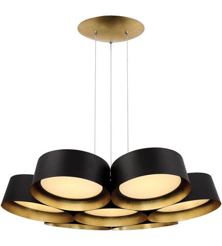 【Modern Forms】アメリカ・デザイン照明「Marimba」　LED  ブラック（Φ860×H160mm）