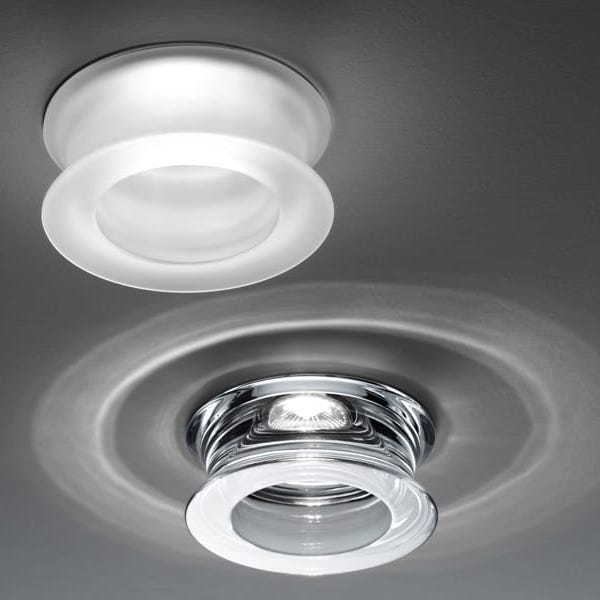【Fabbian】イタリア デザイン照明 ダウンライト「ELI」クリア／ホワイト 集積LED（W112mm）