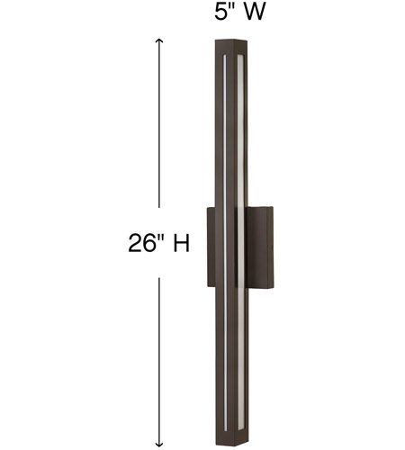 【HINKLEY】LEDアウトドア・ウォールライト「Vue」1灯（L76×W127×H660mm）