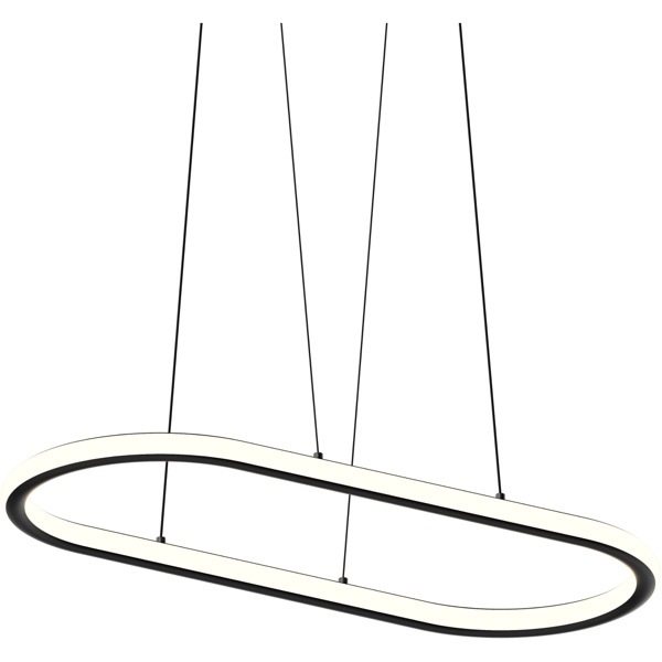 【Sonneman】アメリカ・デザイン照明 ペンダントライト「Luna LED 33.5 inch」2灯・サテンブラック(W851×D292×H38mm)
