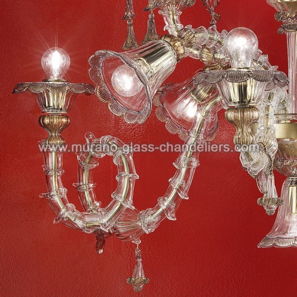 【MURANO GLASS CHANDELIERS】イタリア・ヴェネチアンガラスシャンデリア9灯「AGENORE」（W1150×D750×H950mm）