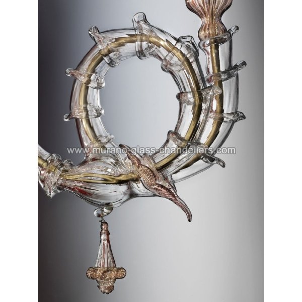 【MURANO GLASS CHANDELIERS】イタリア・ヴェネチアンガラスシャンデリア9灯「AGENORE」（W1150×D750×H950mm）